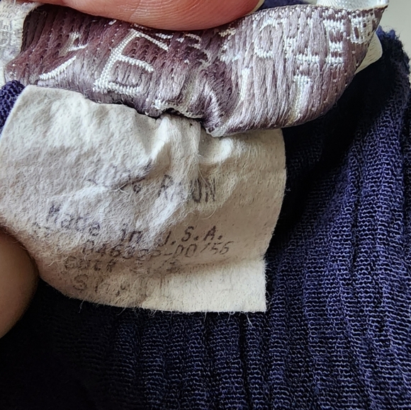 Vtg Boho Tiered Broom Skirt Blue Southwestern Aztec Midi Maxi - Picture 4 of 10